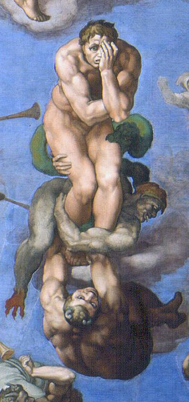 Michelangelo: „Das Jüngste Gericht“ (Detail)