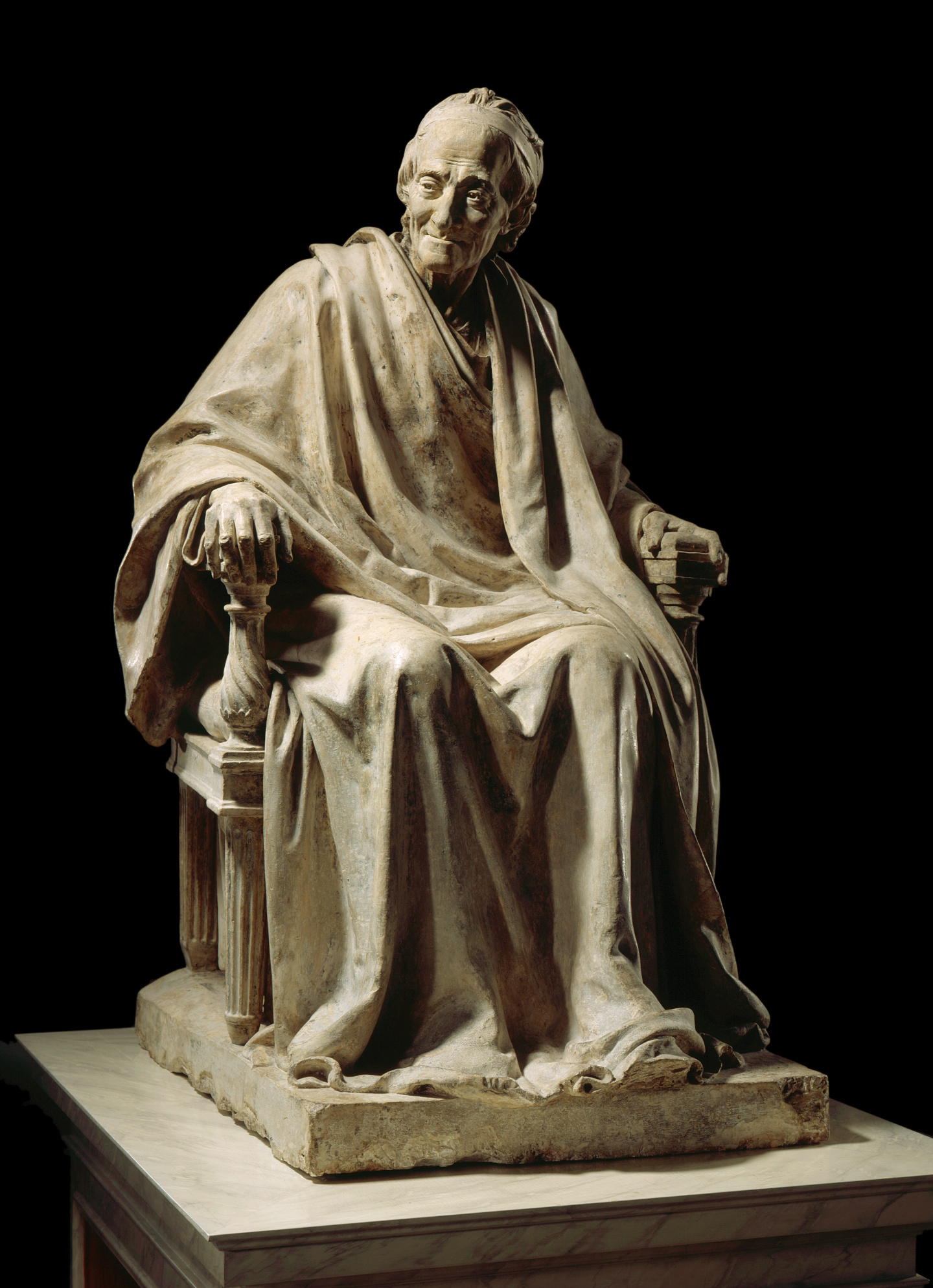 Jean-Antoine Houdon: „Voltaire assis“, ca. 1781