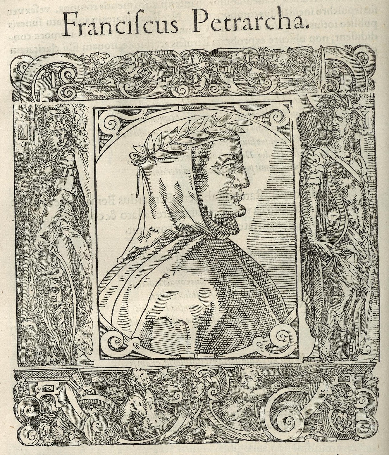 Petrarca mit Dichterlorbeer