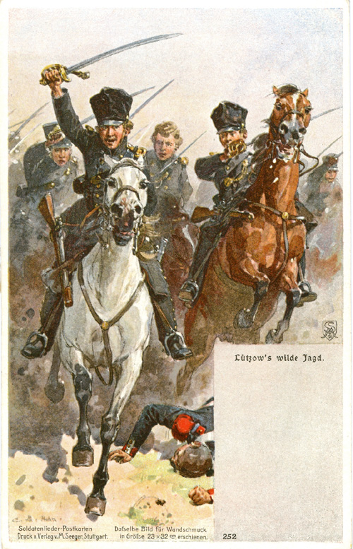 Soldatenlieder-Postkarte