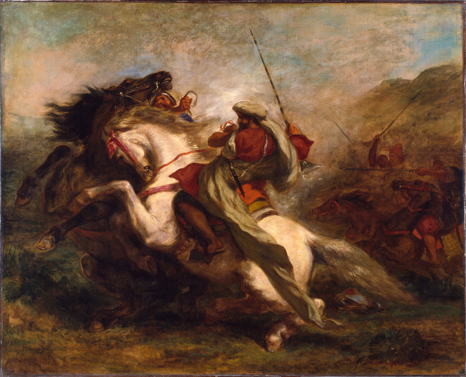 Eugène Delacroix: „Collision of Moorish Horsemen“