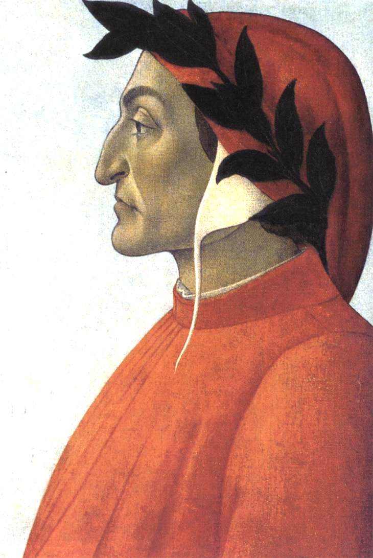 Dante mit Dichterlorbeer