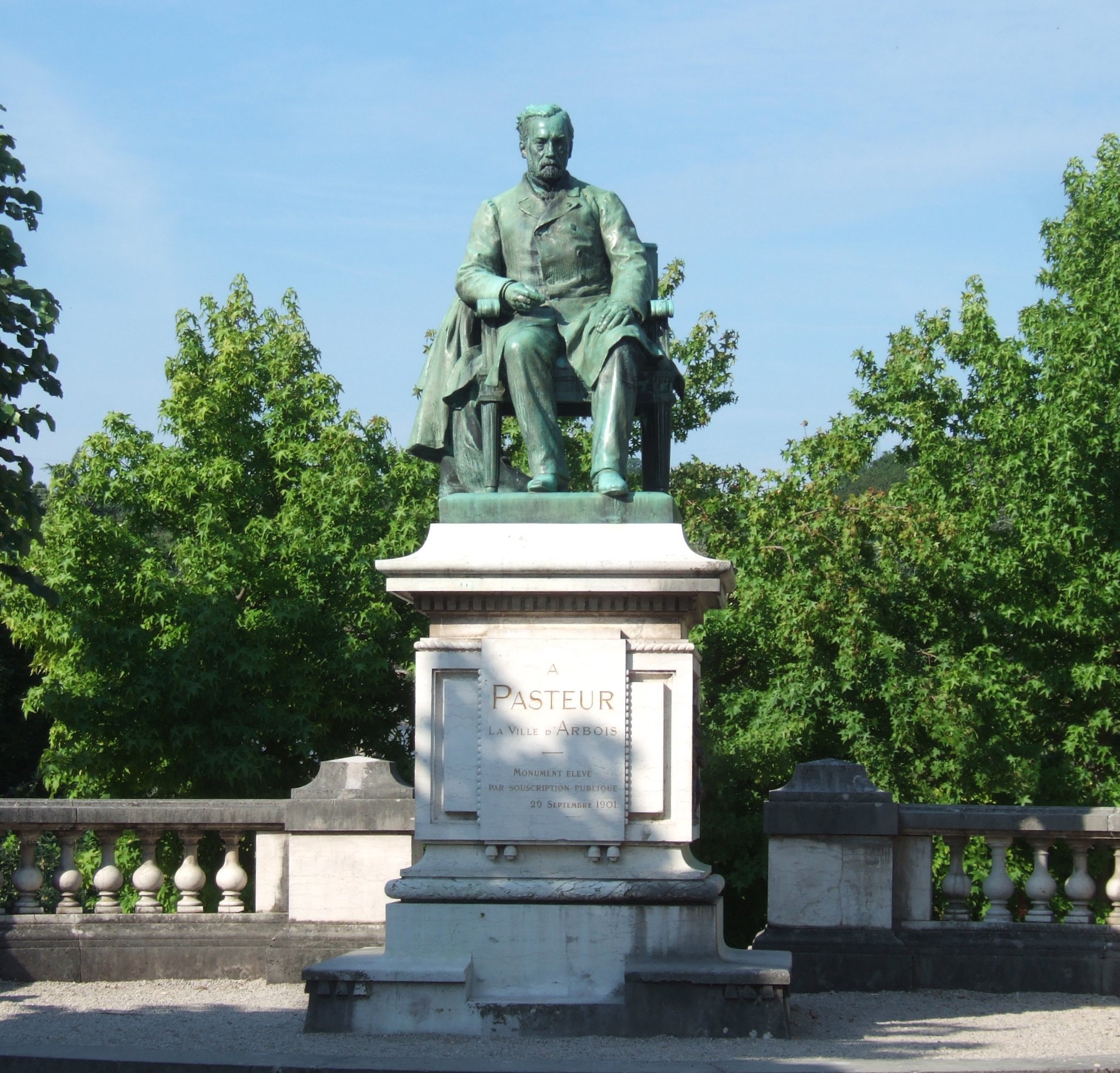 Monument to Louis Pasteur in Arbois