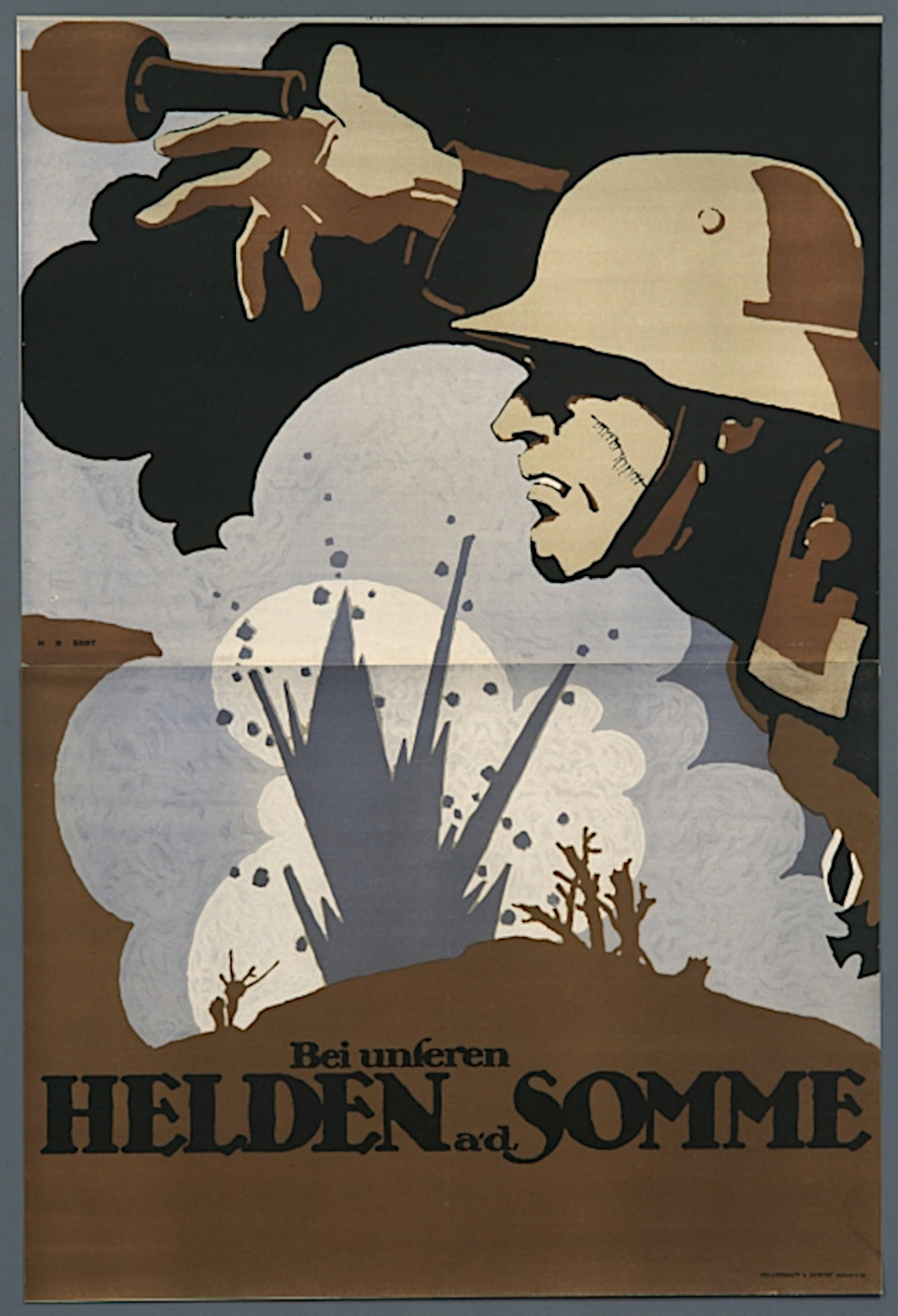 Plakat für den Propagandafilm „Bei unseren Helden an der Somme“