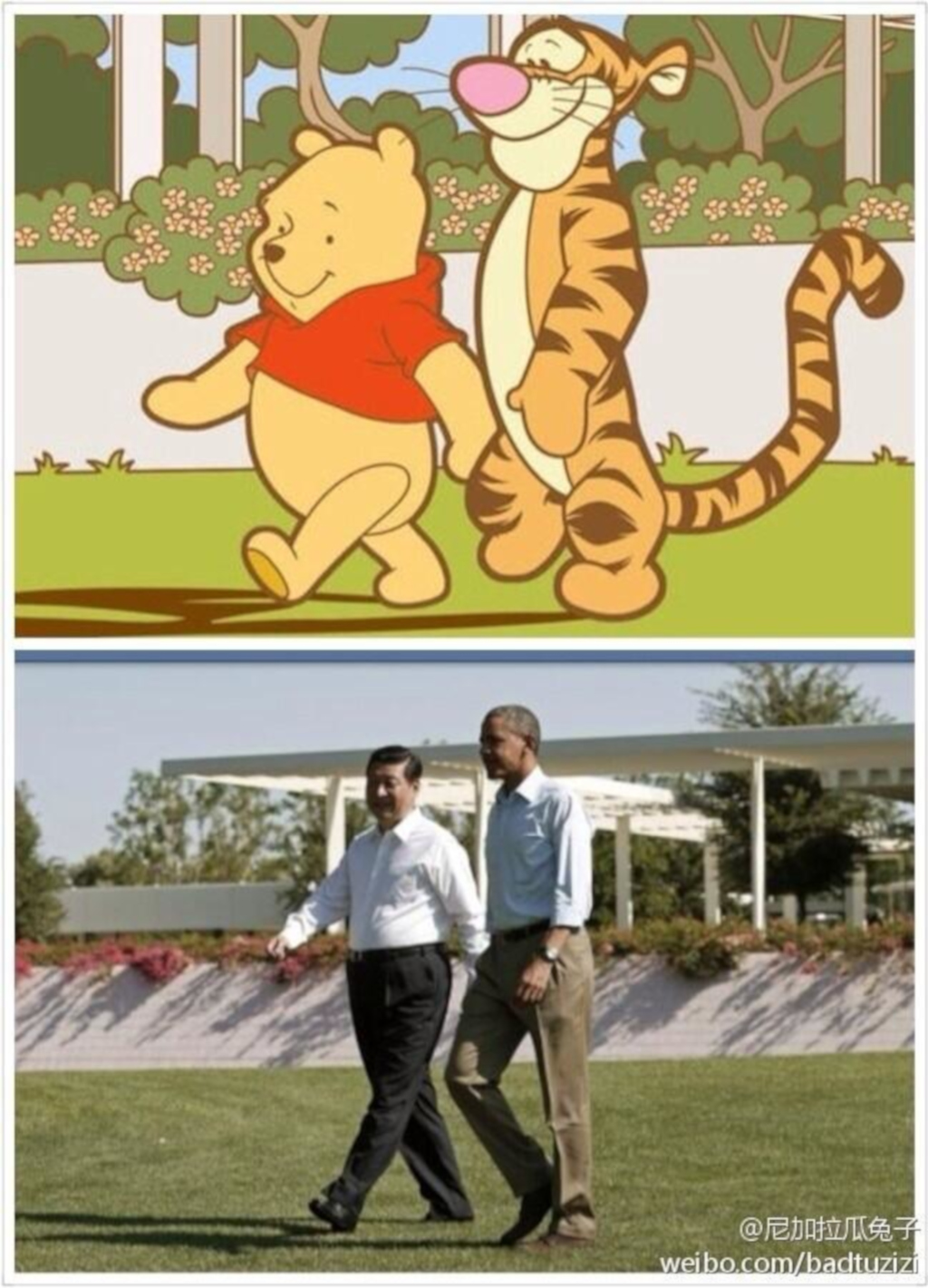 Xi Jinping und Barack Obama ‚präfiguriert‘ durch Winnie the Pooh und Tigger